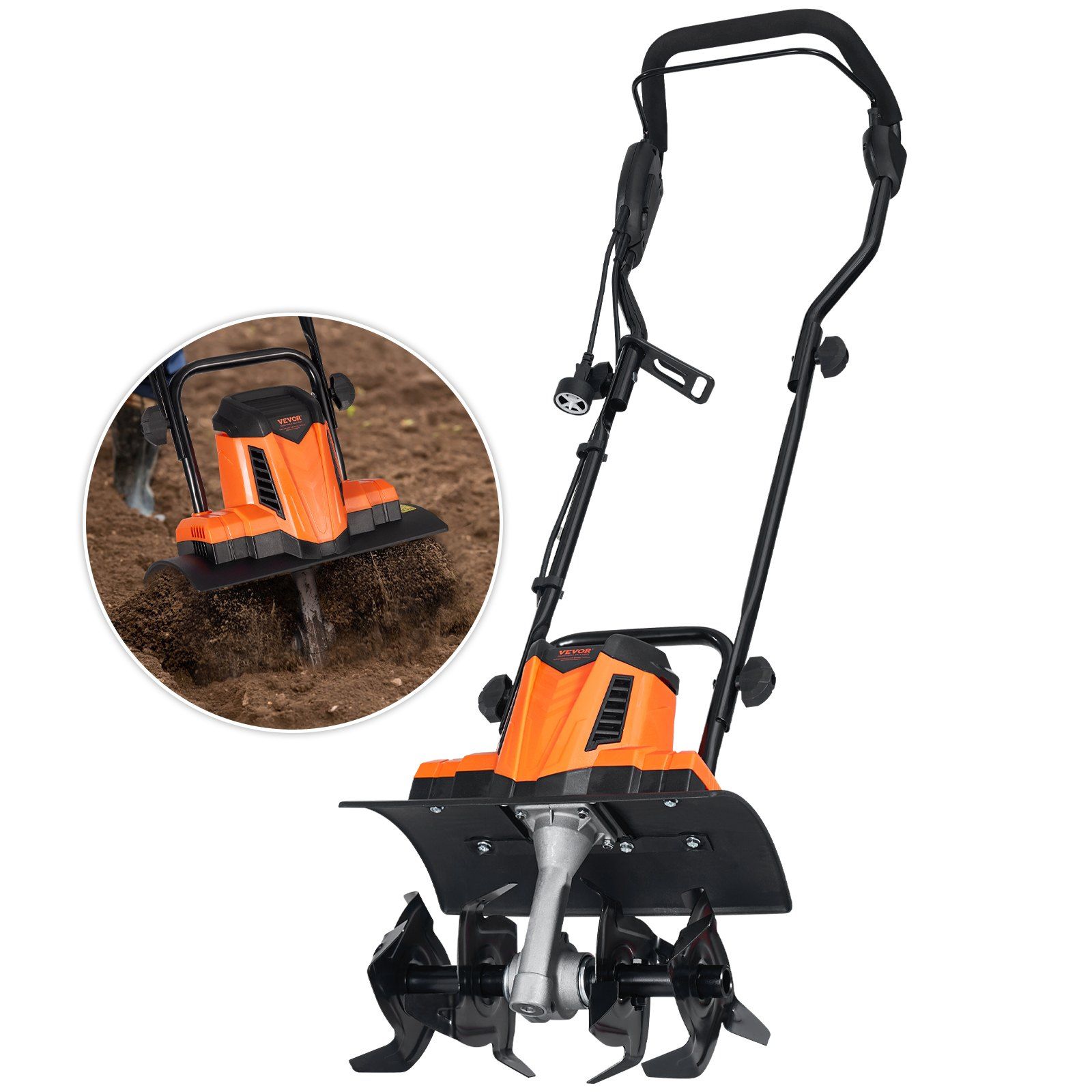 Soil Tilling Cultivator - 10 Amp Electric Tiller 14 Inch
