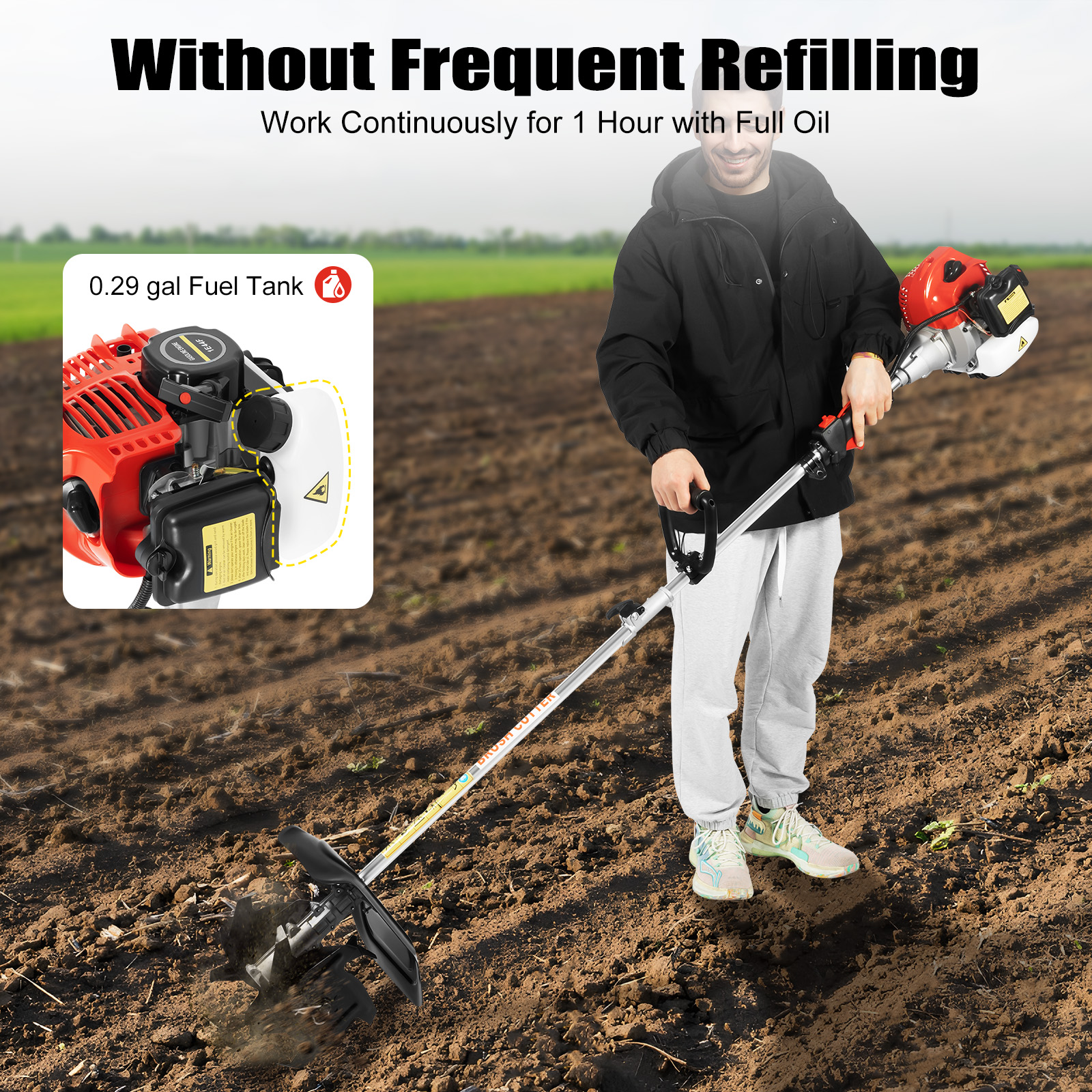 Soil Tilling Cultivator - Gas Powered Mini Tiller Cultivator 2