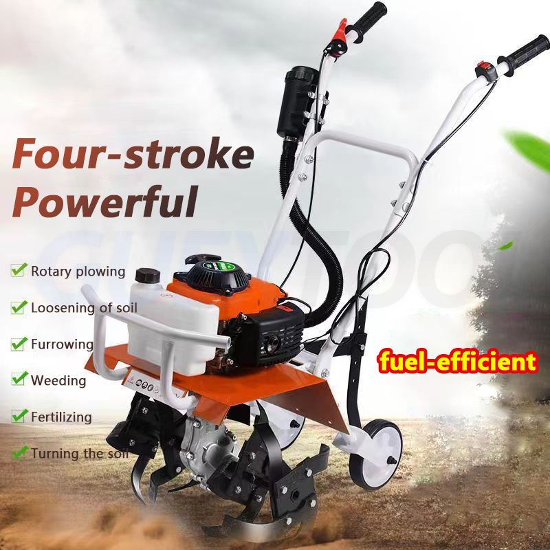 Soil Tilling Cultivator - Rotary Cultivator Efficien Micro-Cultivator Tilling Soil