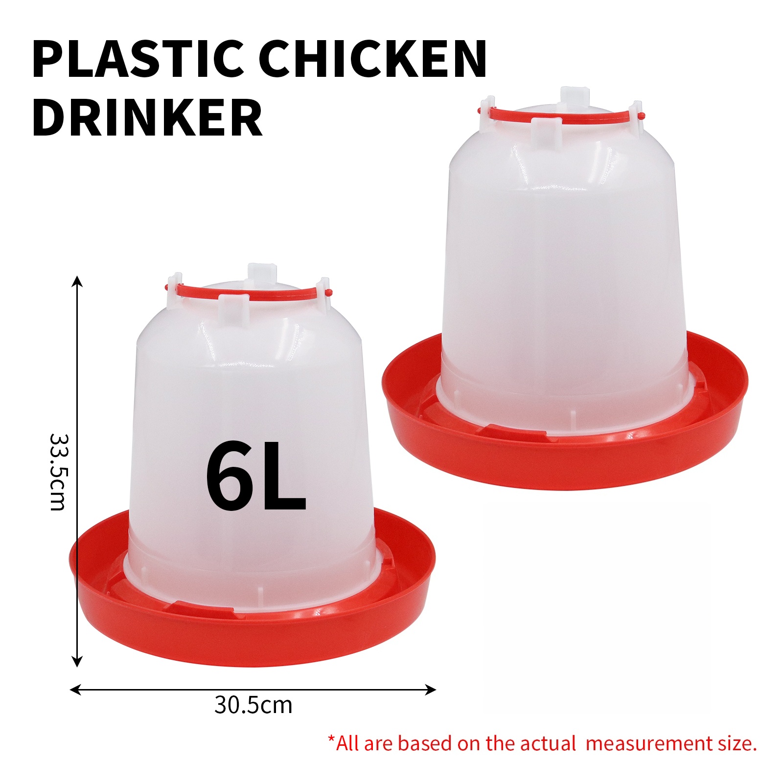 Chicken Nipple Drinker - 6L Automatic Chicken Coop Water Dispenser