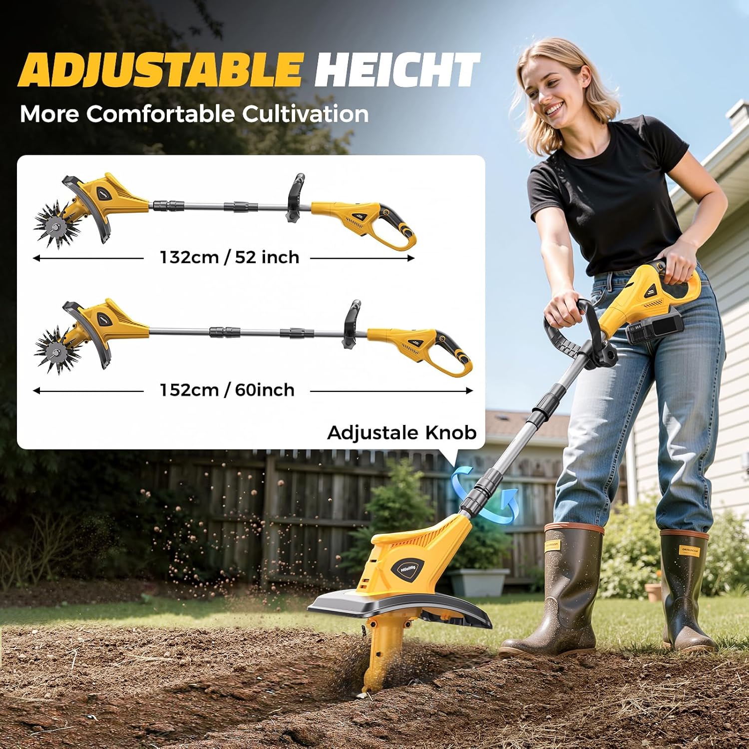 Cordless Tiller Cultivator Com - Agriculture Farming Tool recension och pris