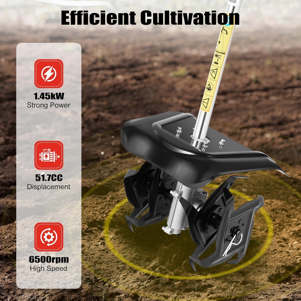51.7CC 1.45kW Gas Powered Cult - Soil Tilling Cultivator recension och pris