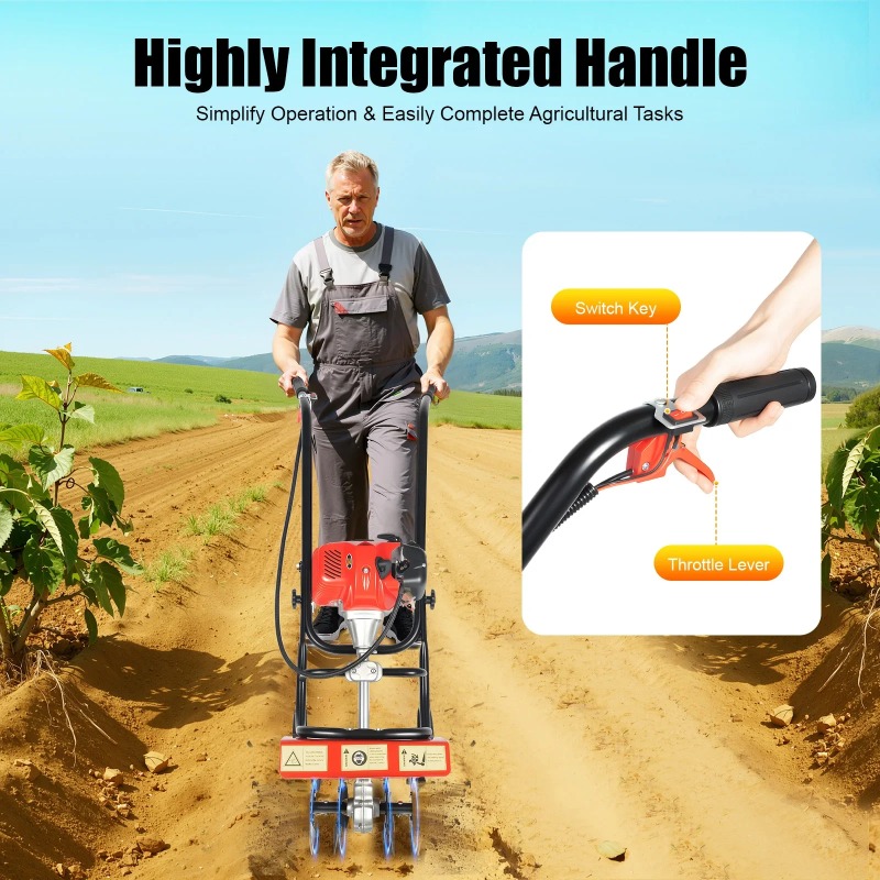 Tiller,52CC 2 Stroke Garden Cu - Soil Tilling Cultivator recension och pris