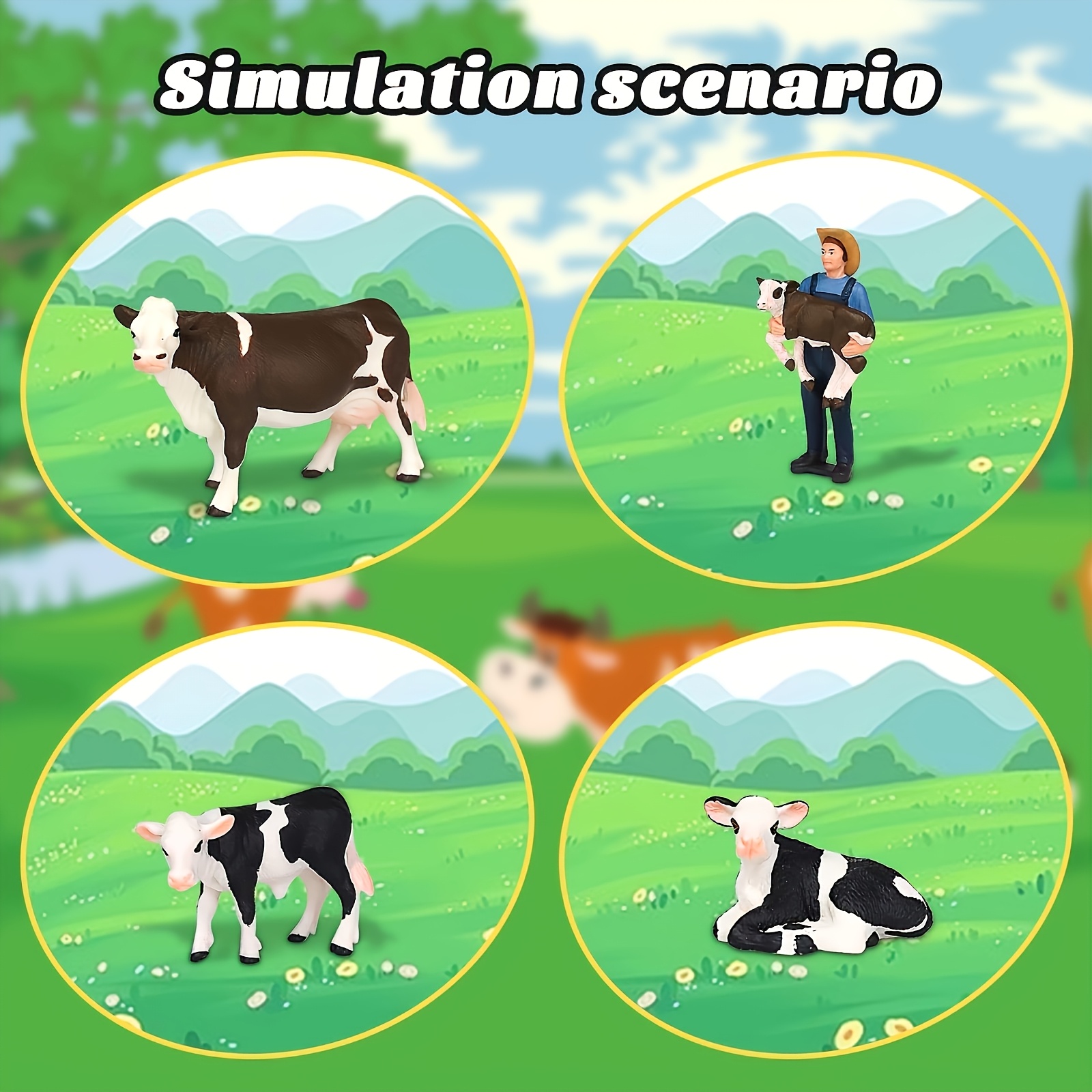 Farm Farmer And Cow Model Set  - Farming Agriculture Stocks recension och pris