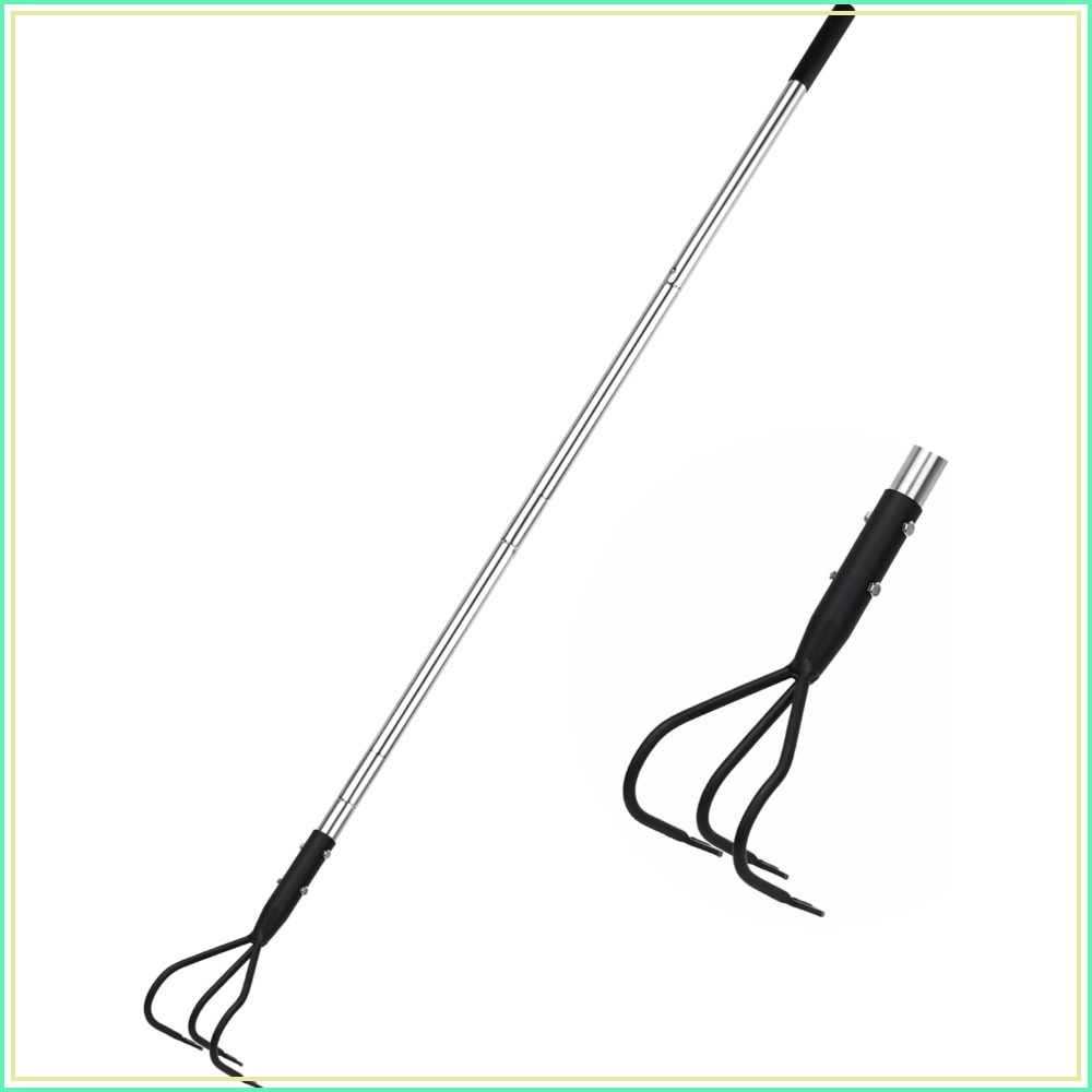 3-Tine Long Handle Tiller, Gar - Soil Tilling Cultivator recension och pris