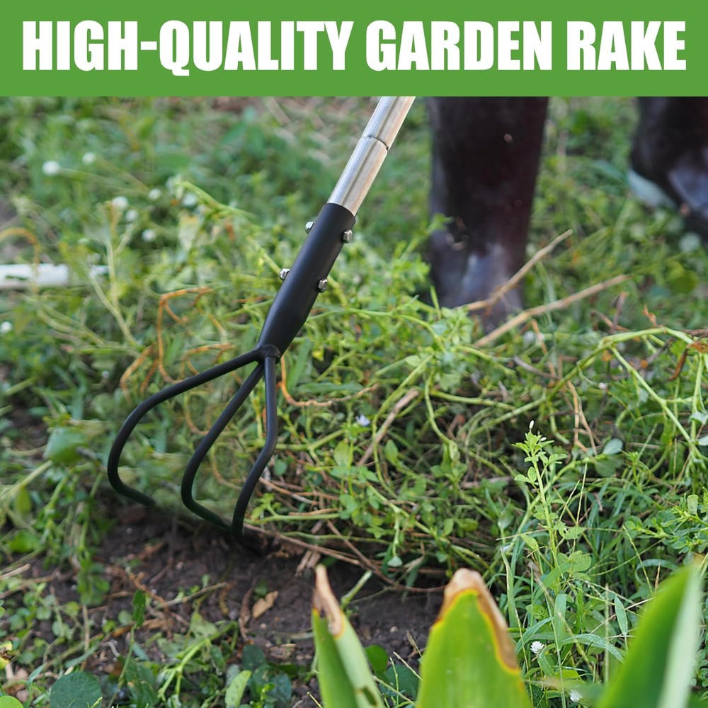 3-Tine Long Handle Tiller, Gar - Soil Tilling Cultivator recension och pris